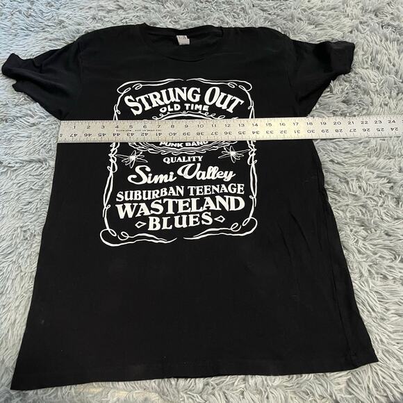 Strung Out Band Tee Unisex 90s Punk Medium T-Shirt Black White - Picture 5 of 6